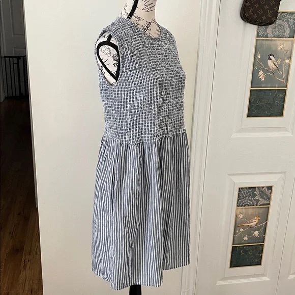 French Connection Blue and White Striped Mini Dress - Picture 5 of 13